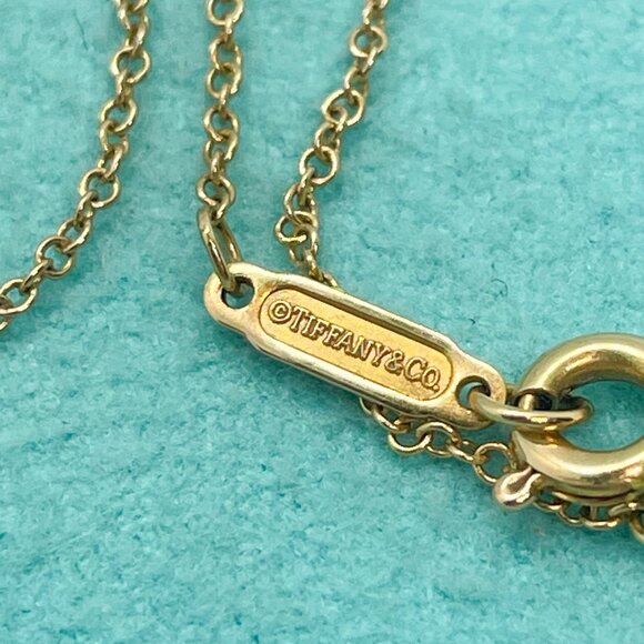 Tiffany & Co. Return to Tiffany 18k Rose Gold Double Mini Heart Necklace 16" - Picture 10 of 11